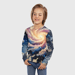 Лонгслив детский Космическая галактика - нейросеть фантазия, цвет: 3D-принт — фото 2