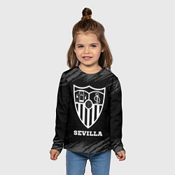 Лонгслив детский Sevilla sport на темном фоне, цвет: 3D-принт — фото 2