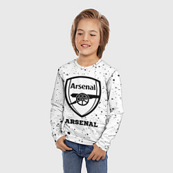 Лонгслив детский Arsenal sport на светлом фоне, цвет: 3D-принт — фото 2