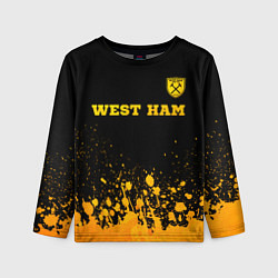 Детский лонгслив West Ham - gold gradient посередине