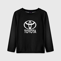 Лонгслив детский Toyota white logo, цвет: 3D-принт