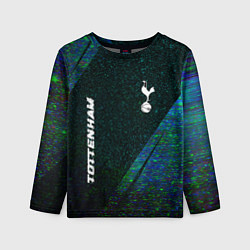 Лонгслив детский Tottenham glitch blue, цвет: 3D-принт