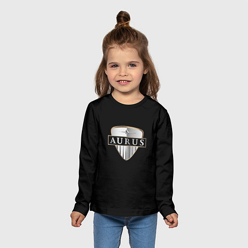 Детский лонгслив Aurus logo / 3D-принт – фото 5