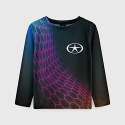Лонгслив детский JAC neon hexagon, цвет: 3D-принт