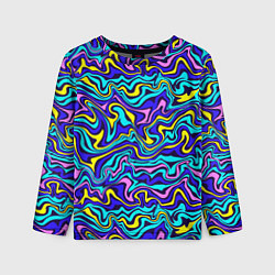Лонгслив детский Psychedelic multicolored pattern, цвет: 3D-принт