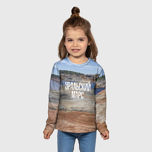 Детский лонгслив Уральский марс / 3D-принт – фото 5