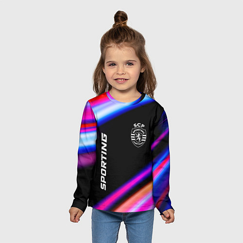 Детский лонгслив Sporting speed game lights / 3D-принт – фото 5
