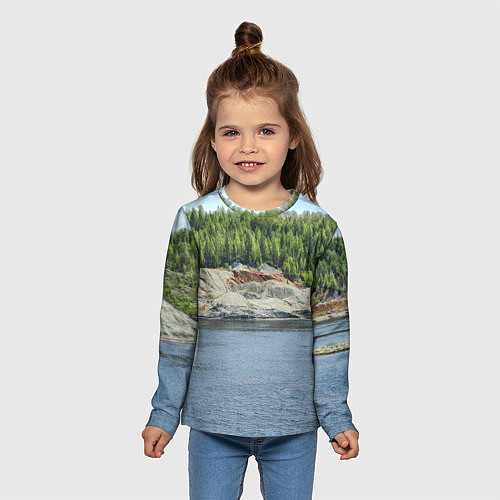 Детский лонгслив Троицко-байновское месторождение глины / 3D-принт – фото 5