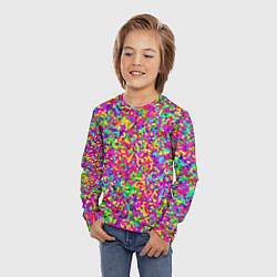 Лонгслив детский Паттерн разноцветная мелкая мозаика, цвет: 3D-принт — фото 2