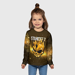 Лонгслив детский Gold skull - Standoff 2, цвет: 3D-принт — фото 2