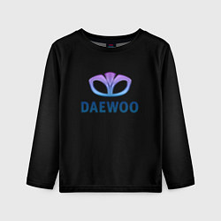 Лонгслив детский Daewoo logo neon, цвет: 3D-принт