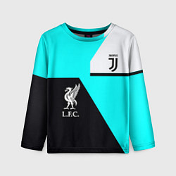 Лонгслив детский Juventus x Liverpool geometry, цвет: 3D-принт