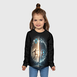 Лонгслив детский Люди в портале, цвет: 3D-принт — фото 2