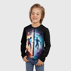 Лонгслив детский Portal люди в прыжке, цвет: 3D-принт — фото 2