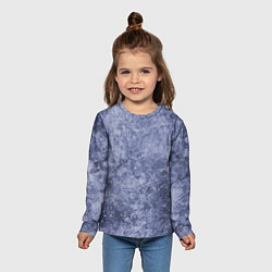Лонгслив детский Абстракция - синий лёд, цвет: 3D-принт — фото 2