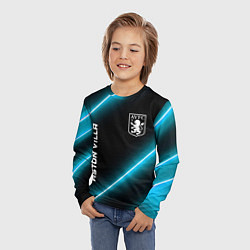 Лонгслив детский Aston Villa неоновые лампы, цвет: 3D-принт — фото 2