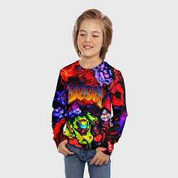 Лонгслив детский Doom game demons, цвет: 3D-принт — фото 2