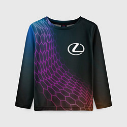 Детский лонгслив Lexus neon hexagon