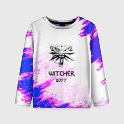 Лонгслив детский The Witcher colors neon, цвет: 3D-принт