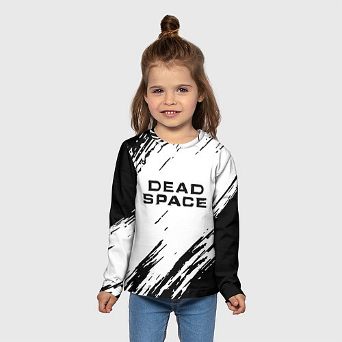 Детский лонгслив Dead space чёрные краски / 3D-принт – фото 5