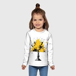 Лонгслив детский Распад желтой лампы, цвет: 3D-принт — фото 2