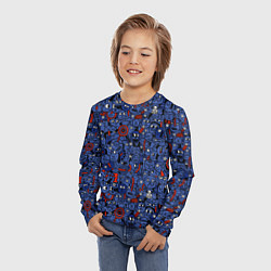 Лонгслив детский Человечки панки, цвет: 3D-принт — фото 2
