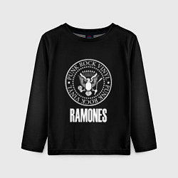 Лонгслив детский Ramones rock logo, цвет: 3D-принт