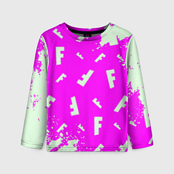 Детский лонгслив Fortnite pattern pink