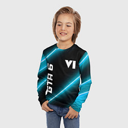 Лонгслив детский GTA 6 неоновые лампы, цвет: 3D-принт — фото 2