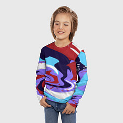 Лонгслив детский Клякса абстракция, цвет: 3D-принт — фото 2