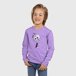 Лонгслив детский Эмоция страха - лицо крупное, цвет: 3D-принт — фото 2