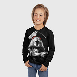 Лонгслив детский Капибара с пиратским ножом, цвет: 3D-принт — фото 2