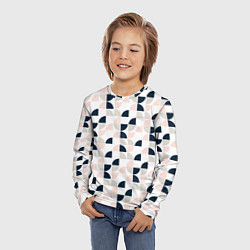 Лонгслив детский Узор полукруг, цвет: 3D-принт — фото 2