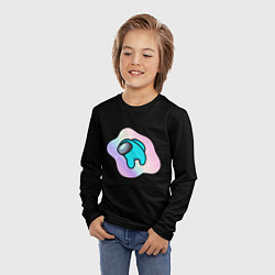 Лонгслив детский Among us space logo, цвет: 3D-принт — фото 2