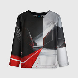 Лонгслив детский Футуристичный пейзаж в стиле авангард, цвет: 3D-принт