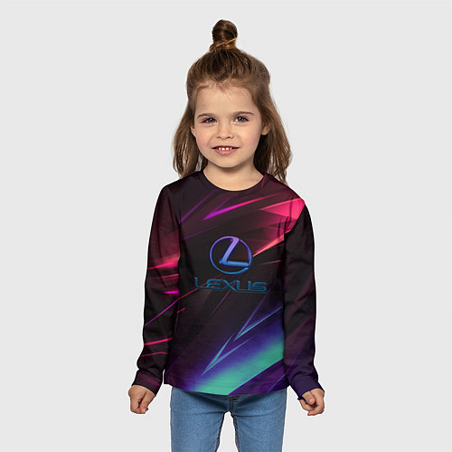 Детский лонгслив Lexus stripes / 3D-принт – фото 5