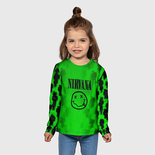 Детский лонгслив Nirvana x Billie / 3D-принт – фото 5