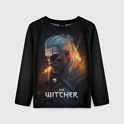 Лонгслив детский The Witcher and fire, цвет: 3D-принт