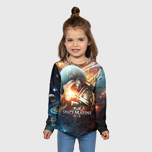 Детский лонгслив Warhammer 40000 space marine 2 / 3D-принт – фото 5