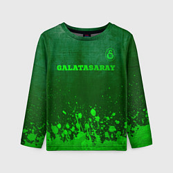 Детский лонгслив Galatasaray - green gradient посередине