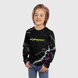 Лонгслив детский Cyberpunk storm 2077, цвет: 3D-принт — фото 2