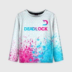 Лонгслив детский Deadlock neon gradient style посередине, цвет: 3D-принт