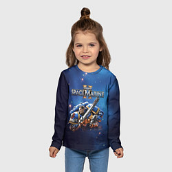 Лонгслив детский Captain Titus Warhammer 40000 space marine 2, цвет: 3D-принт — фото 2