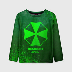 Лонгслив детский Resident Evil - green gradient, цвет: 3D-принт