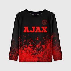 Детский лонгслив Ajax - red gradient посередине