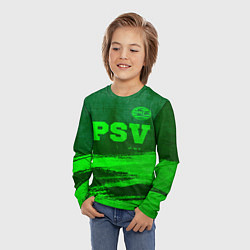 Лонгслив детский PSV - green gradient посередине, цвет: 3D-принт — фото 2