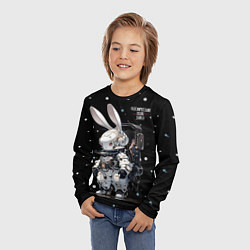 Лонгслив детский Зайка - космический волк, цвет: 3D-принт — фото 2