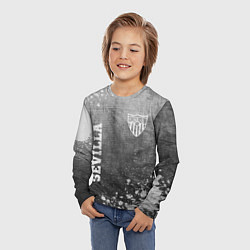 Лонгслив детский Sevilla - grey gradient вертикально, цвет: 3D-принт — фото 2