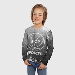Лонгслив детский Porto - grey gradient, цвет: 3D-принт — фото 2