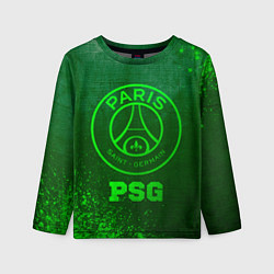 Лонгслив детский PSG - green gradient, цвет: 3D-принт